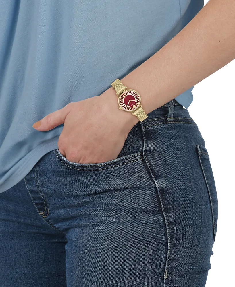 Versace Women's Swiss Greca Chic Gold Ion Plated Stainless Steel Mesh Bracelet Watch 35mm