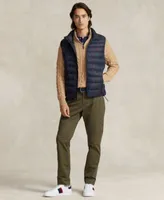 Polo Ralph Lauren Mens Packable Quilted Vest Cable Knit Cotton Sweater Mesh Polo Shirt Chino Pants