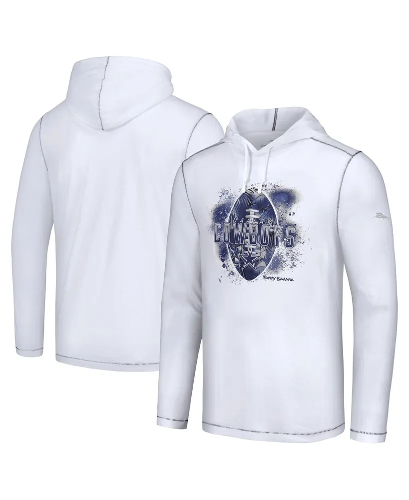 Men's Tommy Bahama White Dallas Cowboys Graffiti Touchdown Pullover Hoodie