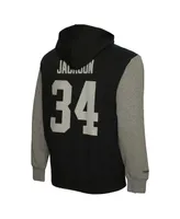 Men's Mitchell & Ness Bo Jackson Black Las Vegas Raiders Retired Player Name and Number Pullover Hoodie