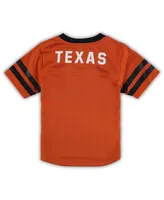 Preschool Boys and Girls Texas Orange, Black Texas Longhorns Red Zone Jersey and Pants Set