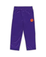 Toddler Boys and Girls Orange, Purple Clemson Tigers Red Zone Jersey Pants Set