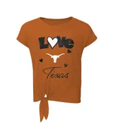 Toddler Boys and Girls Texas Orange, Black Texas Longhorns Forever Love Team T-shirt and Leggings Set