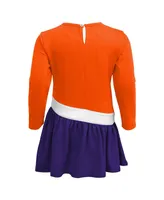 Toddler Girls Orange Clemson Tigers Heart to French Terry Dress