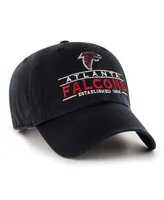 Men's '47 Brand Black Atlanta Falcons Vernon Clean Up Adjustable Hat