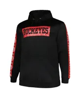 Men's Profile Black Ohio State Buckeyes Big and Tall Fleece Pullover Hoodie