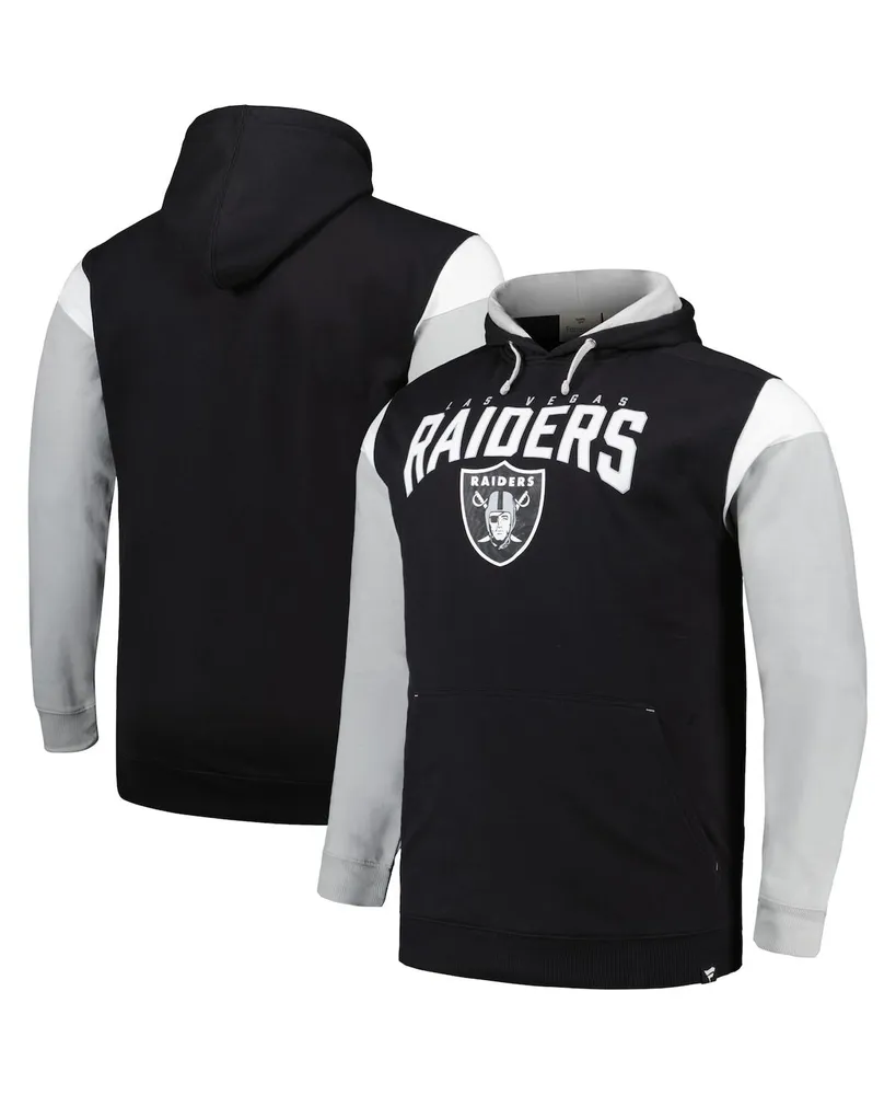 Men's Profile Black Las Vegas Raiders Big and Tall Trench Battle Pullover Hoodie