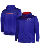 Men's Profile Royal Buffalo Bills Big and Tall Defender Full-Zip Hoodie