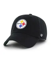 Men's '47 Brand Black Pittsburgh Steelers Sure Shot Franchise Fitted Hat