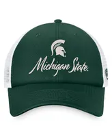 Women's Top of the World Green, White Michigan State Spartans Charm Trucker Adjustable Hat