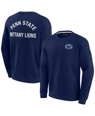 Men's and Women's Fanatics Signature Navy Penn State Nittany Lions Super Soft Pullover Crew Sweatshirt