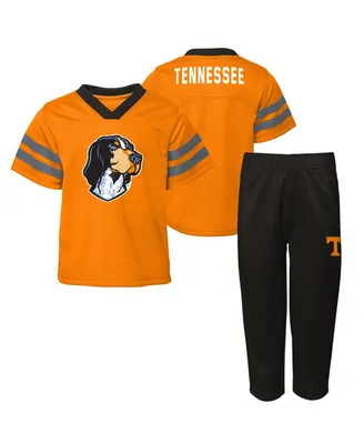 Infant Boys and Girls Tennessee Orange Volunteers Two-Piece Red Zone Jersey Pants Set