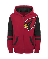 Big Boys Cardinal Arizona Cardinals Colorblock Full-Zip Hoodie