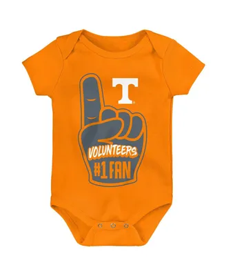 Newborn and Infant Boys Girls Tennessee Orange Volunteers #1 Fan Foam Finger Bodysuit