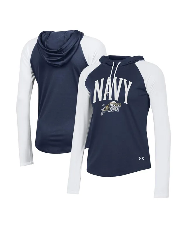 Women's Gameday Couture White Navy Midshipmen Get Goin' Oversized T-Shirt