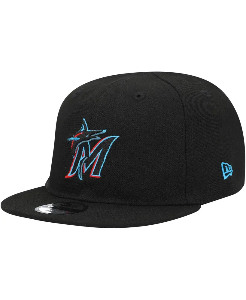 Infant Boys and Girls New Era Black Miami Marlins My First 9FIFTY Adjustable Hat