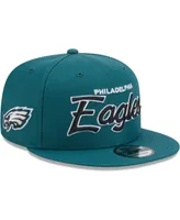 Men's New Era Midnight Green Philadelphia Eagles Main Script 9FIFTY Snapback Hat