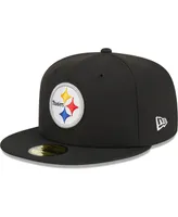 Men's New Era Black Pittsburgh Steelers Main 59FIFTY Fitted Hat