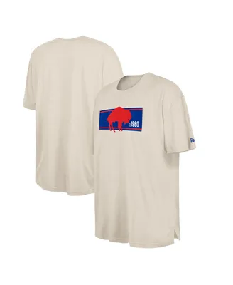 Men's New Era Cream Buffalo Bills Third Down Big and Tall Historic T-shirt