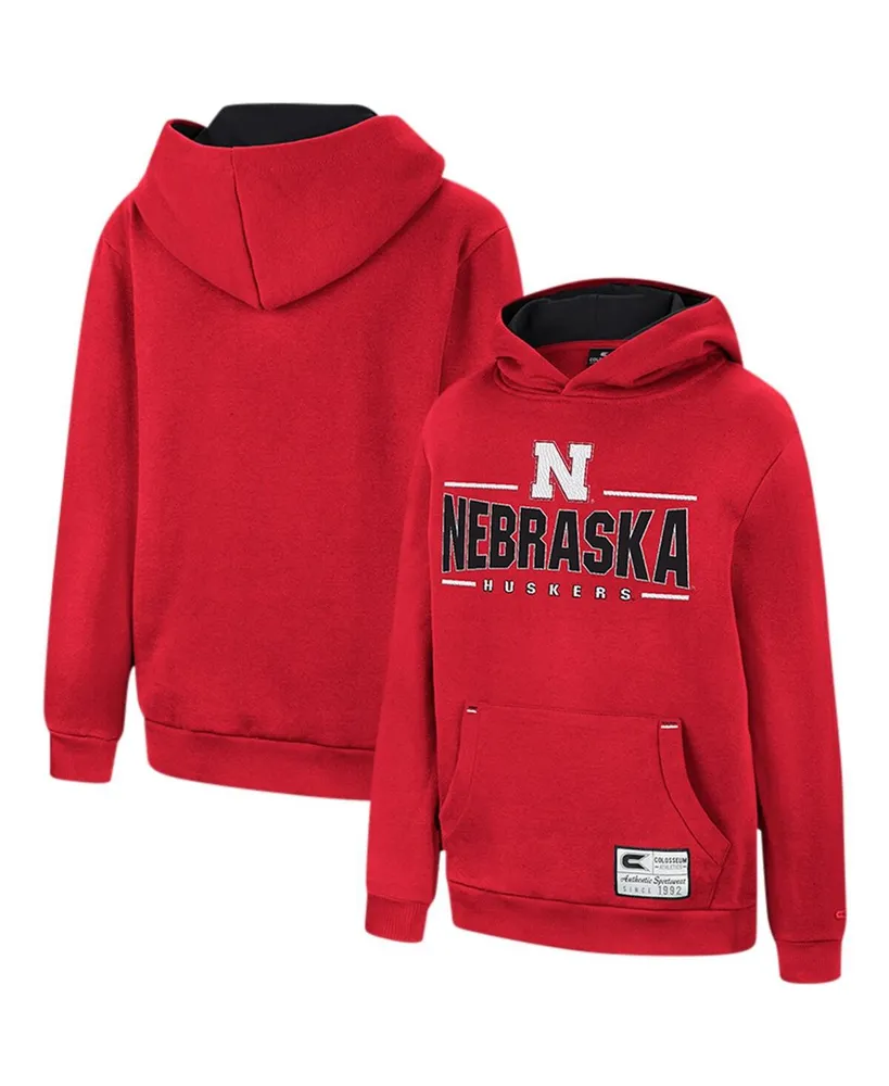 Big Boys Colosseum Scarlet Nebraska Huskers Lead Guitarists Pullover Hoodie