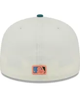 Men's New Era Cream Boston Red Sox Chrome Evergreen 59FIFTY Fitted Hat