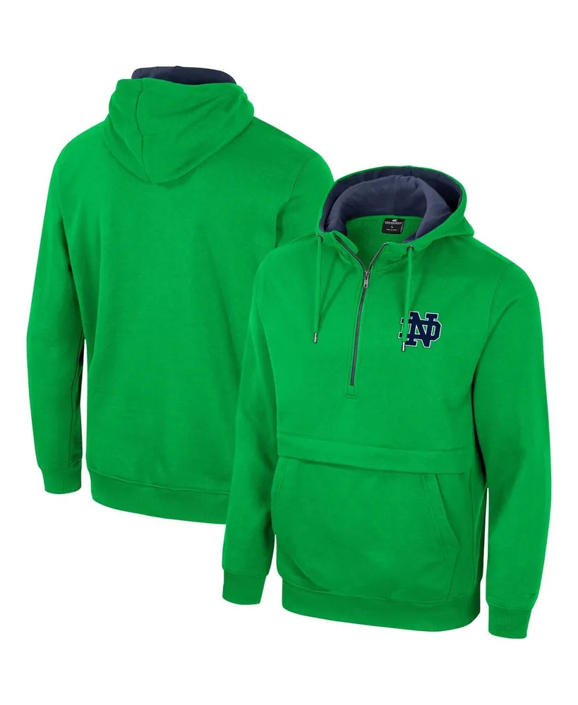 Men's Colosseum Green Notre Dame Fighting Irish Half-Zip Hoodie