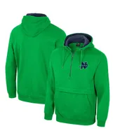 Men's Colosseum Green Notre Dame Fighting Irish Half-Zip Hoodie