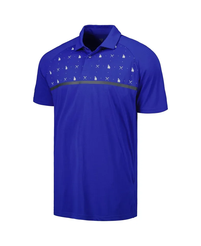 Men's LevelWear Royal Los Angeles Dodgers Sector Batter Up Raglan Polo Shirt