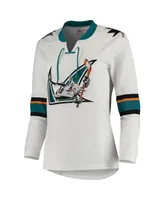 Women's Ccm White San Jose Barracuda Premier Away Jersey