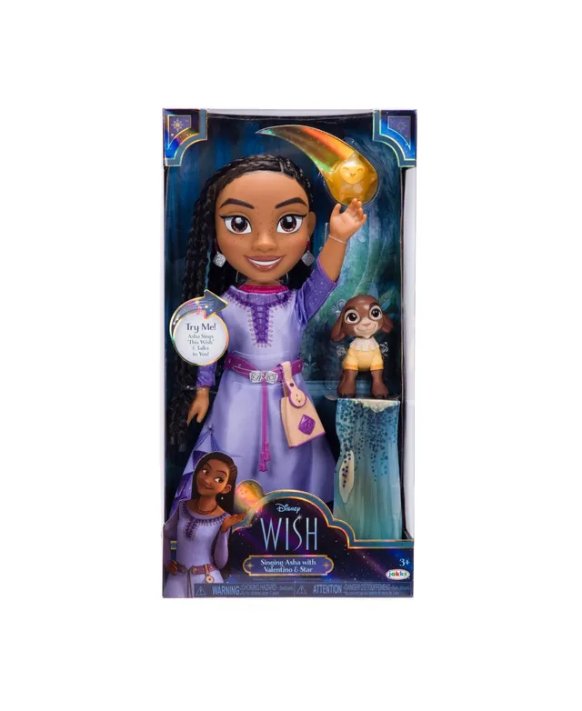 Disney Wish Singing Asha of Rosas Fashion Doll & Star Figure, Posable with  Removable Outfit