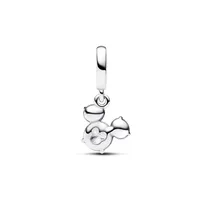 Pandora Disney Cubic Zirconia Mickey Mouse Head Silhouette Dangle Charm