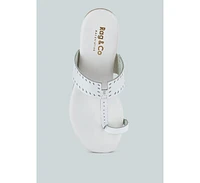 Mila Womens Toe Ring Thong Slip On flats