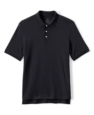 Lands' End Men's School Uniform Short Sleeve Interlock Polo Shirt