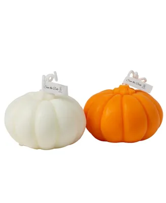 Pumpkin Scented Candle - Rose Scented, Decorative (Set of Two)