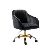 Hulala Home Modern Cute Velvet Office Desk Chair