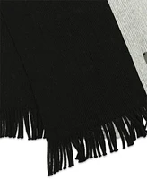 Calvin Klein Men's Thick Wool Blend Side Stripe Logo Scarf