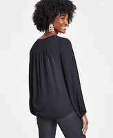 I.n.c. International Concepts Women's Surplice Top, Created for Macy's