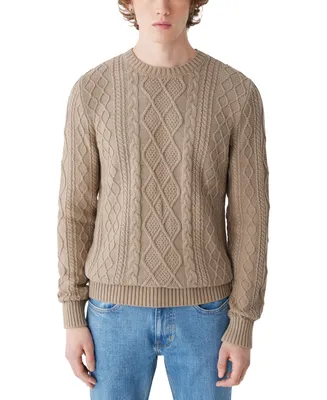 Frank And Oak Men's Classic-Fit Cable-Knit Crewneck Sweater