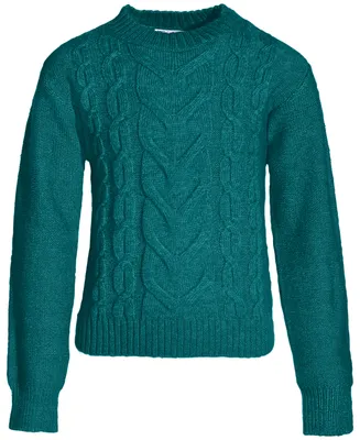 Epic Threads Toddler & Little Girls Solid Cable-Knit Crewneck Sweater, Created for Macy's