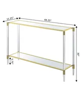 Convenience Concepts 44.25" Glass Royal Crest 2 Tier Acrylic Console Table