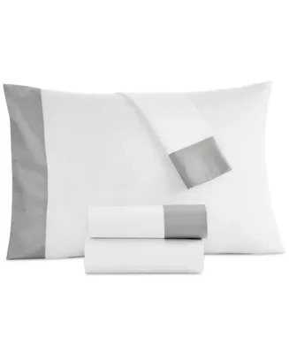 Hotel Collection Italian Percale Sateen Cuff Pillowcase Pair, King, Created for Macy's
