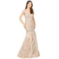 Women's Lara Cap Sleeve Mermaid Gown