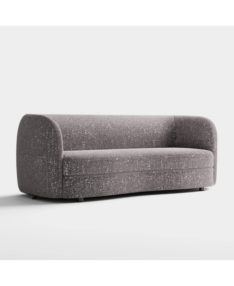 Isabella 82.5" Boucle Fabric Curved Sofa