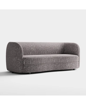 Isabella 82.5" Boucle Fabric Curved Sofa