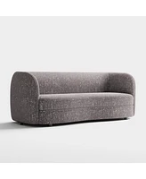 Isabella 82.5" Boucle Fabric Curved Sofa