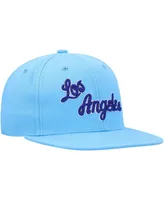 Men's Mitchell & Ness Powder Blue Los Angeles Lakers Hardwood Classics Mvp Team Ground 2.0 Fitted Hat