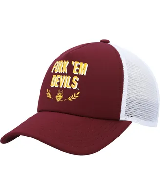 Men's adidas Maroon Arizona State Sun Devils Phrase Foam Front Trucker Adjustable Hat