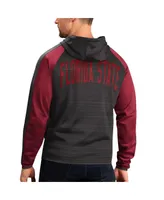 Men's G-iii Sports by Carl Banks Black Florida State Seminoles Neutral Zone Raglan Full-Zip Track Jacket Hoodie