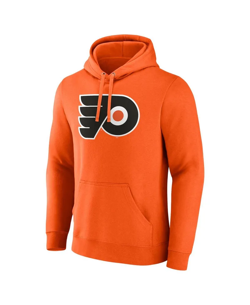 Men's Fanatics Orange Philadelphia Flyers Primary Team Logo Pullover Hoodie