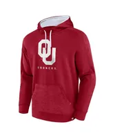 Men's Fanatics Crimson Oklahoma Sooners Defender Pullover Hoodie